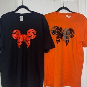 Matching Disney Halloween t-shirts.